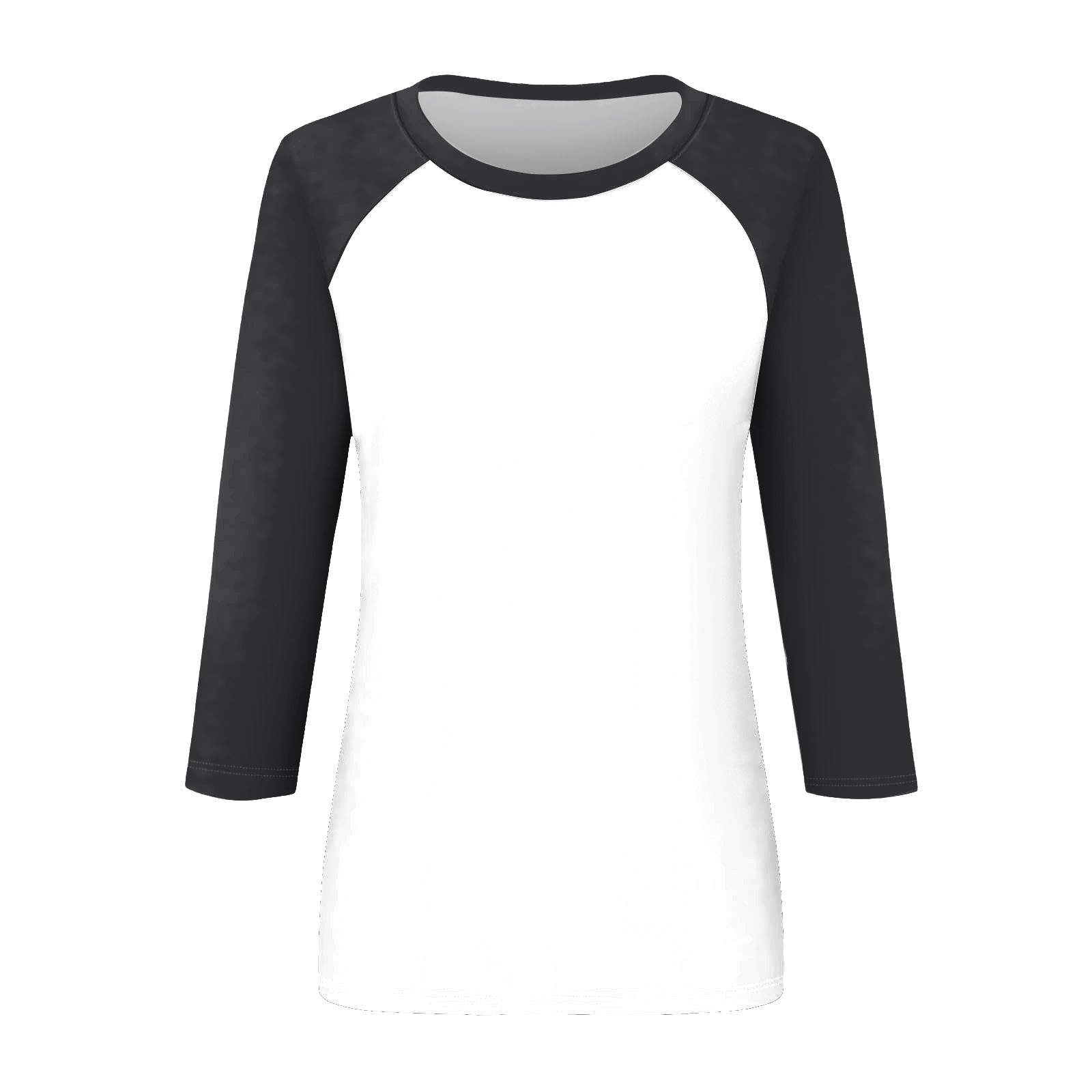 thumbnail image 4 of Camiseta informal de manga 3/4 y cuello redondo para mujer, versátil, de poliéster, tallas S-XXL, 4 of 5